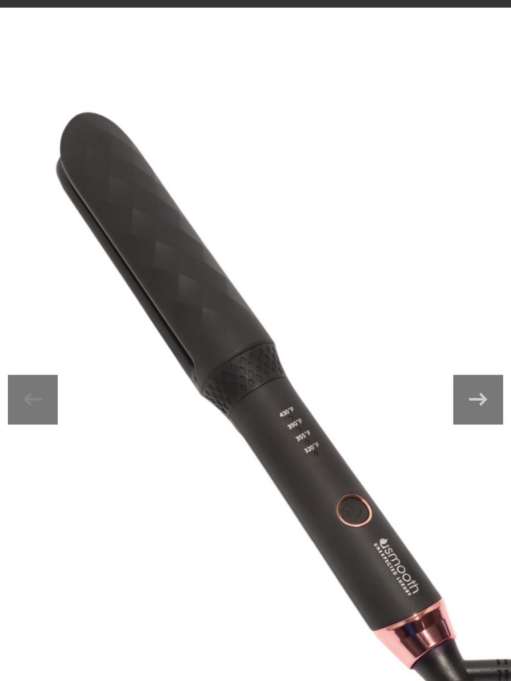 Black Ceramic Hair Styling Wand with Rose Gold Accent